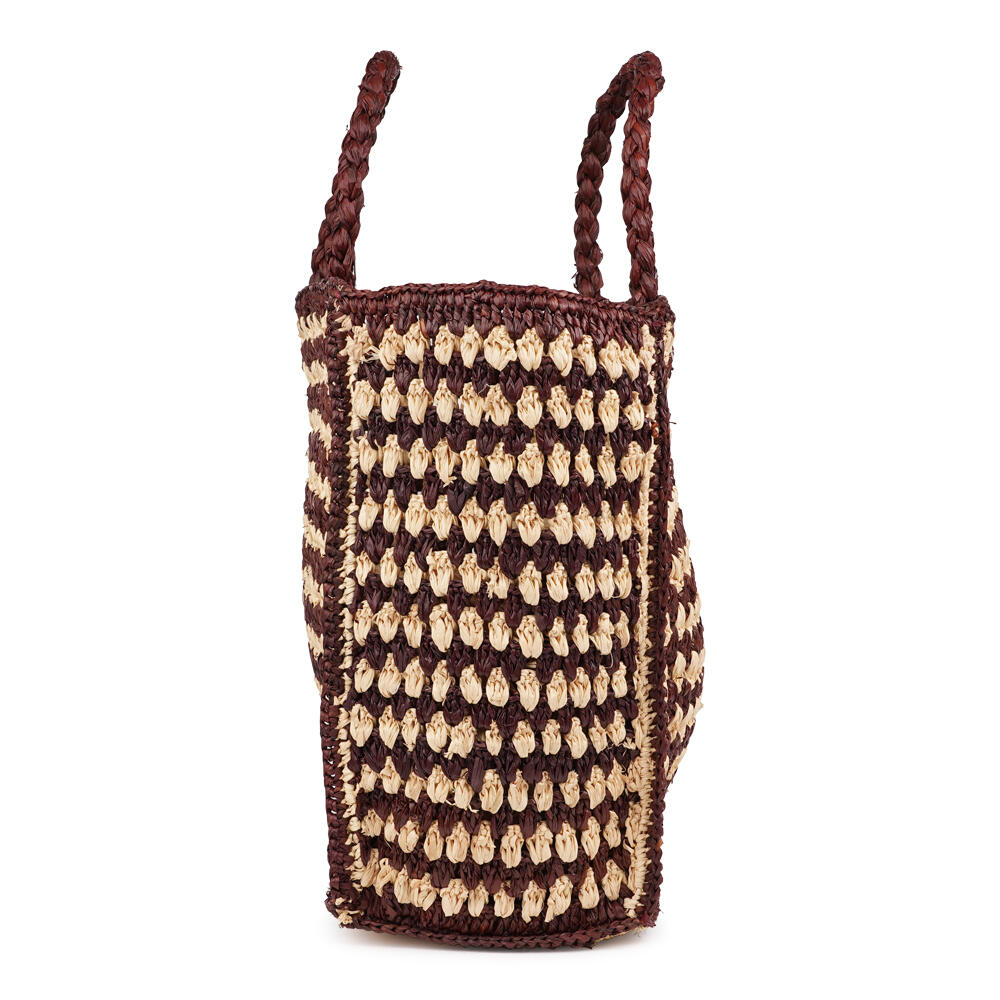 Farella Crochet Raffia håndtaske - natur/brun
